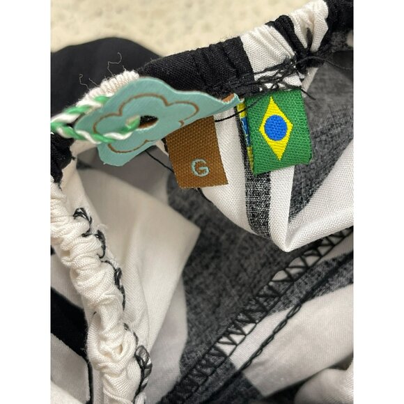 Farm Rio Black White Abstract-Print Maxi Dress Size Large NWT - Picture 10 of 10